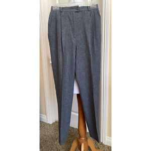VINTAGE PENDLETON 100% VIRGIN WOOL GRAY PLEATED PANTS SZ 8P